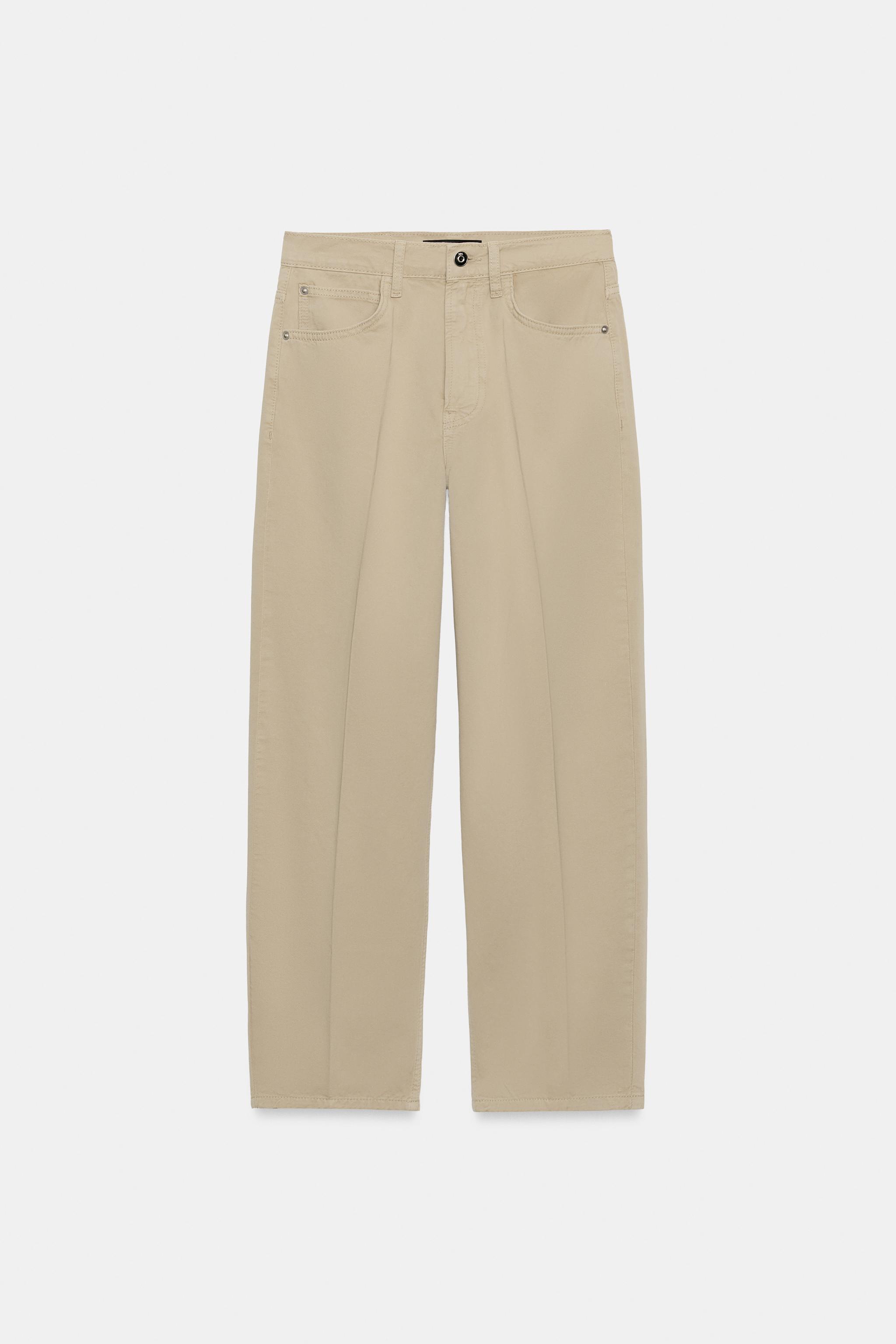 IRONED STRIPE BARREL PANTS